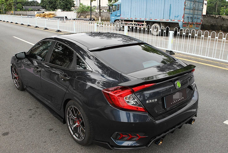 Glossy Black Spoiler Wing for Honda Civic 4DR Sedan RS (2016-2021)