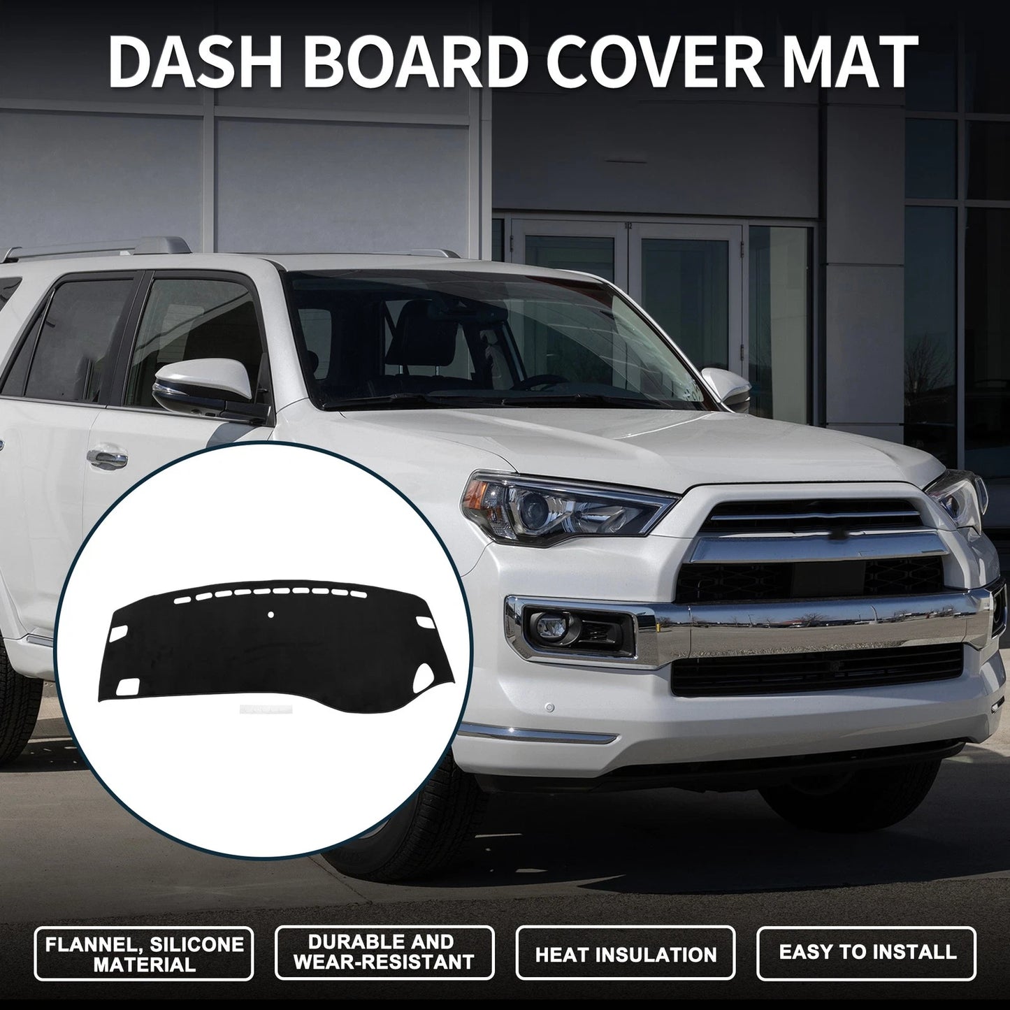 Dashboard Cover Mat for Honda Odyssey RC1 RC2 Sun Protector Black (2018-2023)