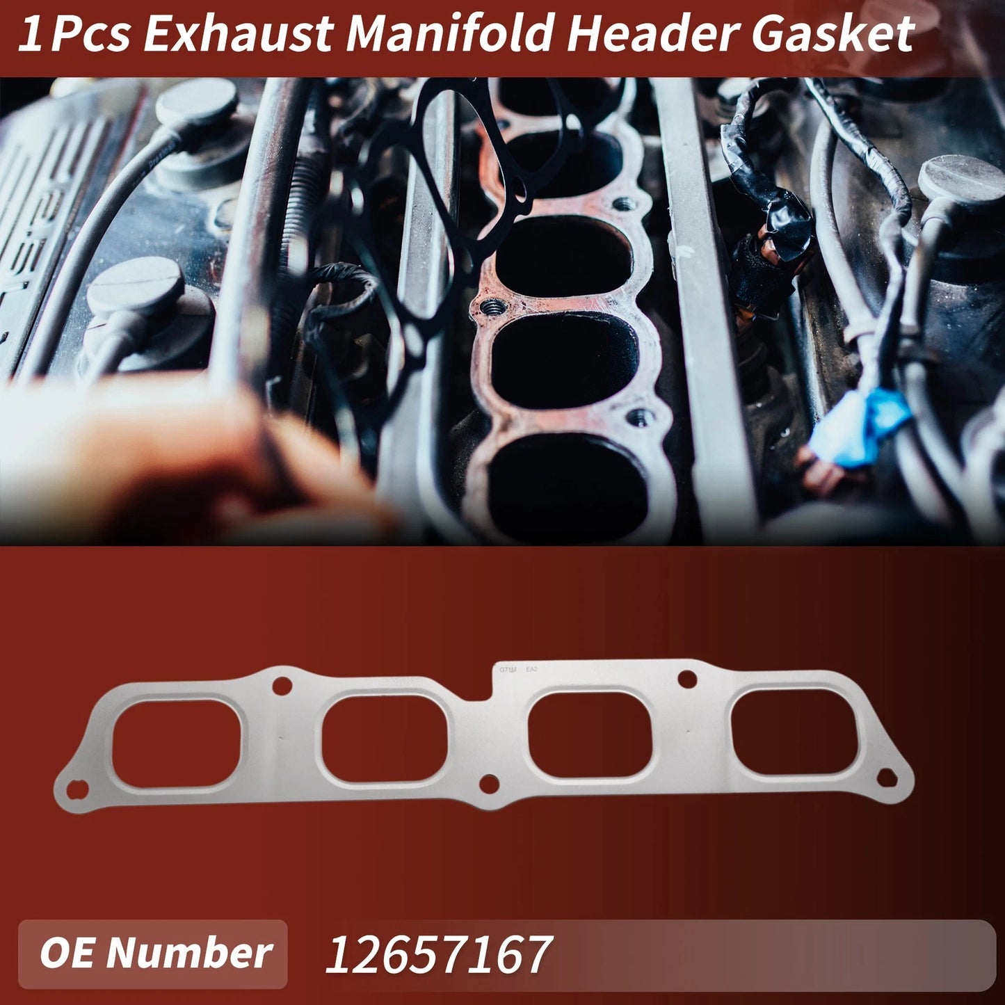 1x Exhaust Manifold Header Gasket for Chevrolet Malibu/Camaro