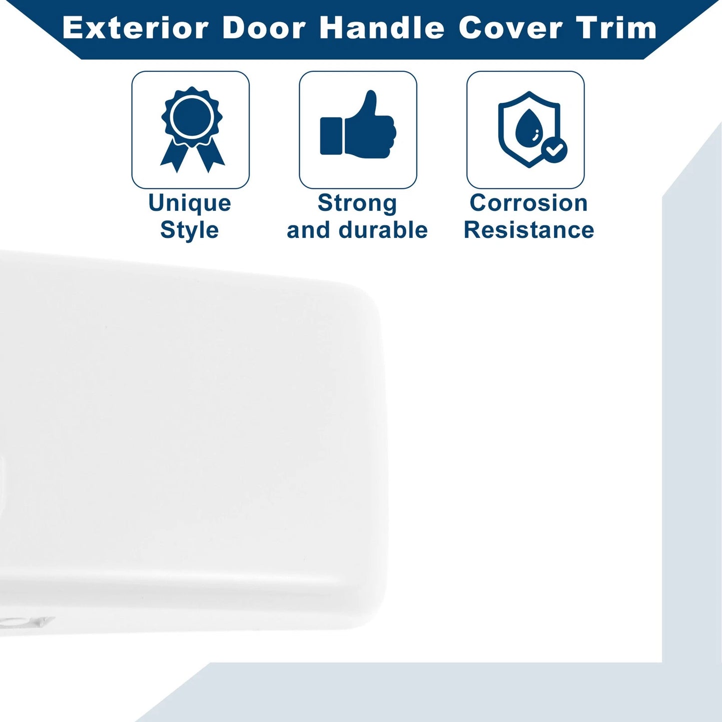 White Exterior Door Handle Cover Trim for Land Rover LR4 / Discovery 4 (2010-2016)