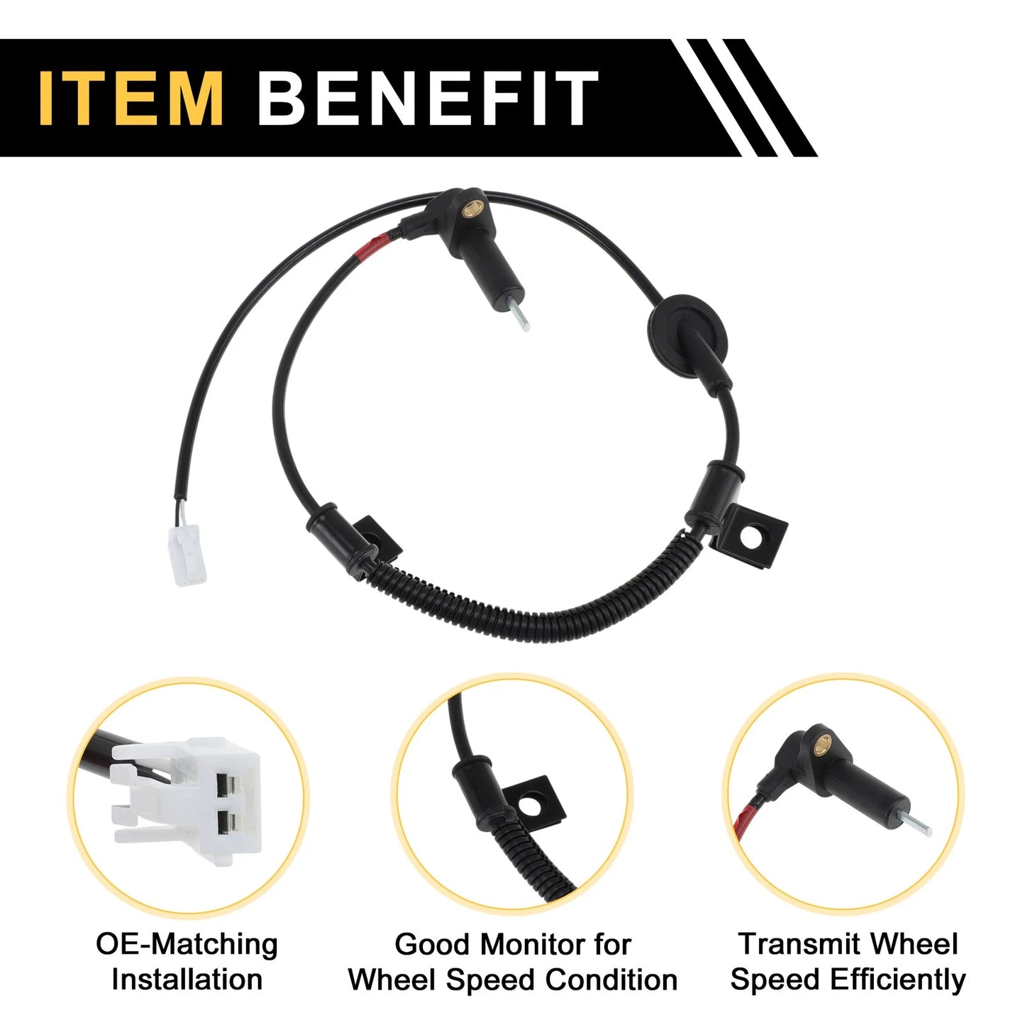 ABS Wheel Speed Sensor for Kia Pride (2003-2007) 1 x Sensor