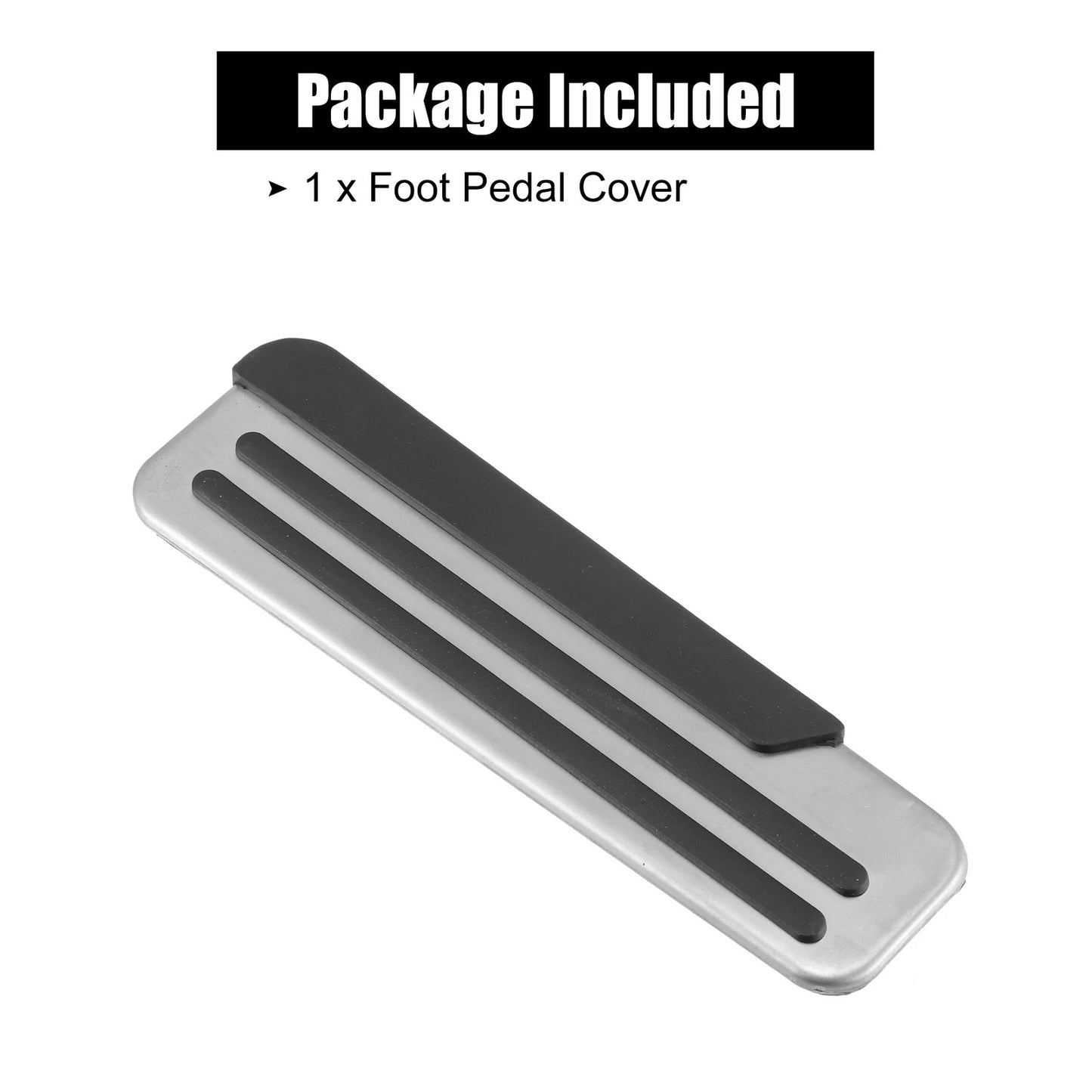 Foot Pedal Covers Non-Slip No Drill Metal for Nissan Infiniti Silver Tone