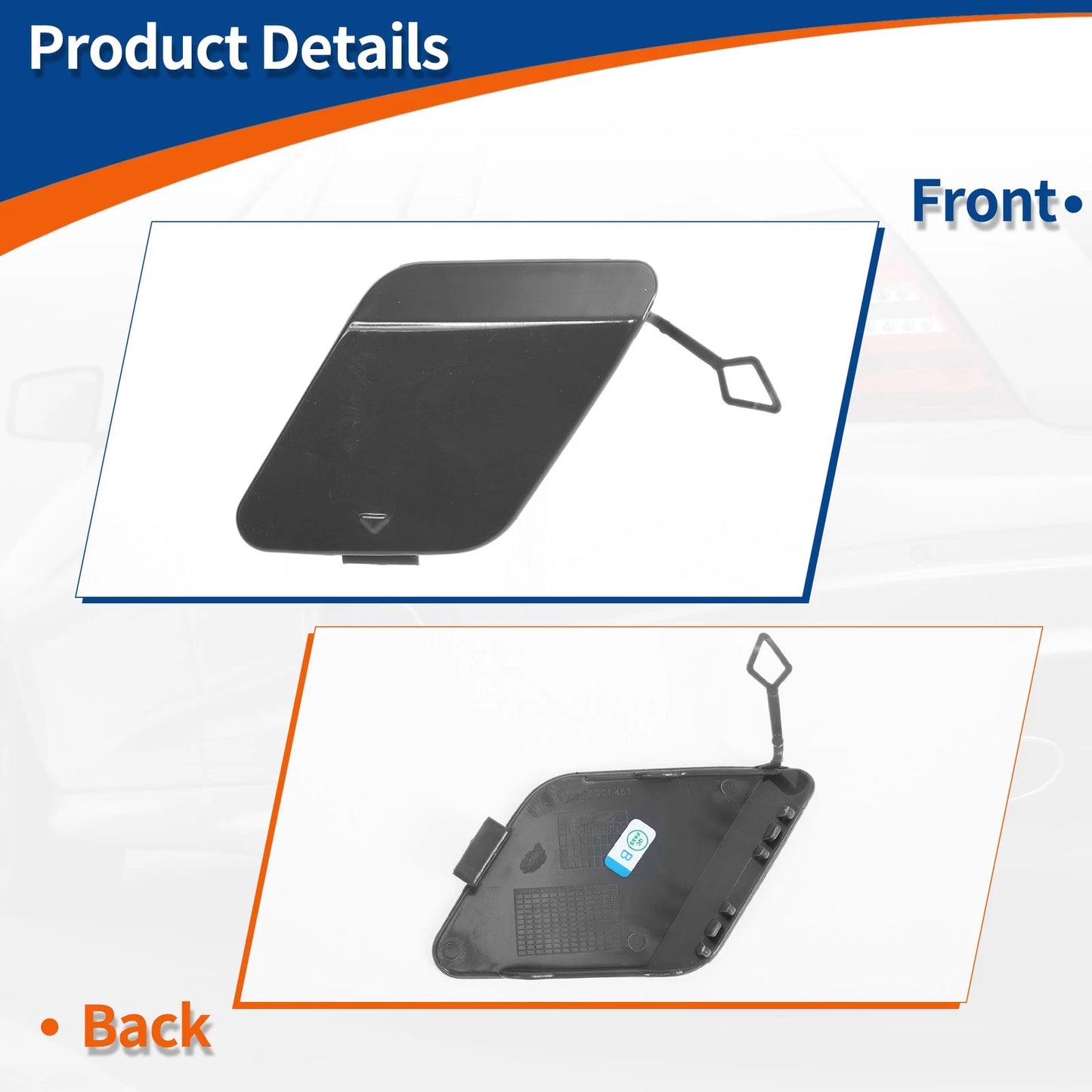 Rear Tow Hook Cover for BMW 1 Series F20 (2011-2019) Unpainted