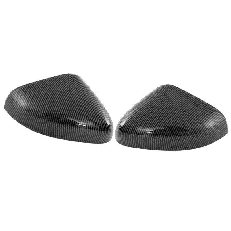 2 x Carbon Fiber Black Rearview Mirror Covers for Ford Fiesta (2018-2024)