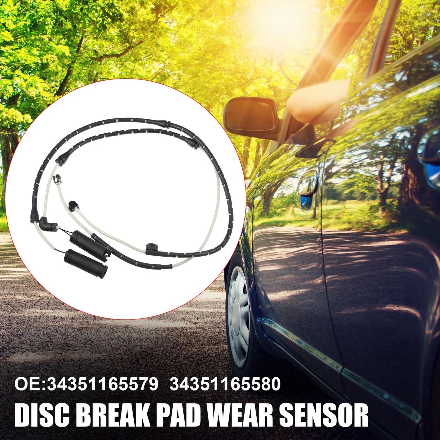 2 x Front Rear Disc Brake Pad Wear Sensors for BMW X5 (2000-2006)