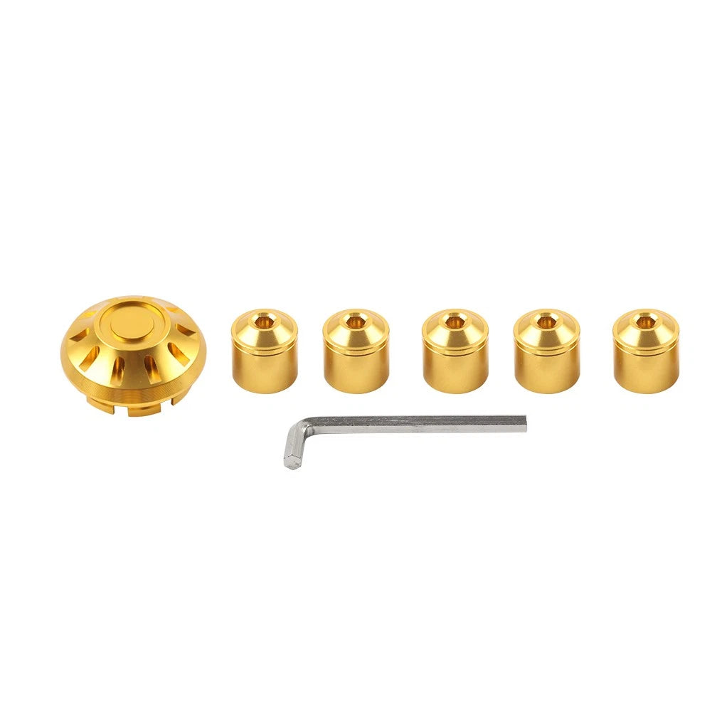 Gold Front Hubcap Screw Wheel Cover for Vespa Primavera/Sprint 150 (13-21)
