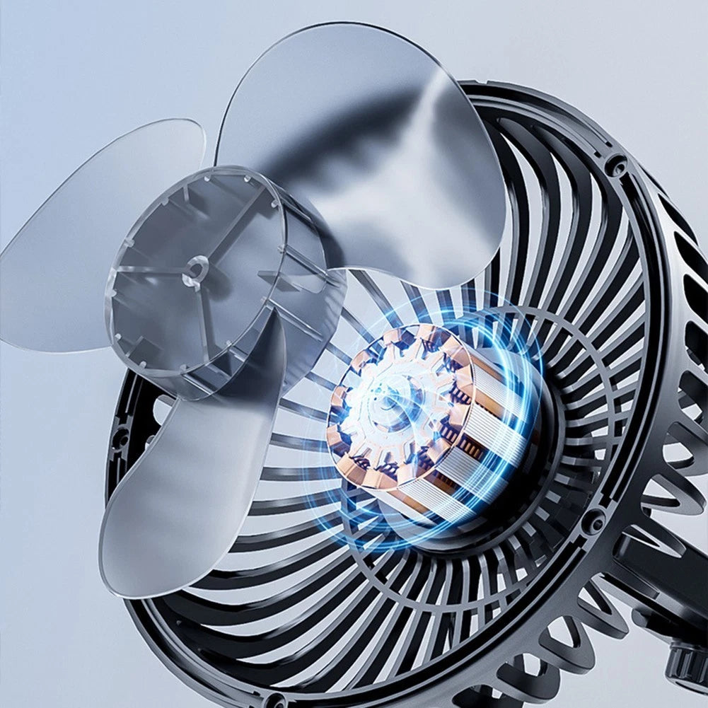 Desk USB Fan and Car Fan with Adjustable Speed Settings