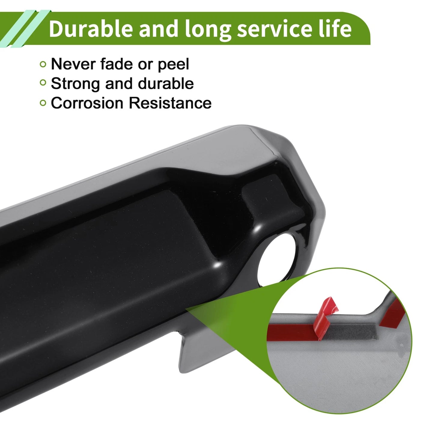 Exterior Door Handle Cover Trim for Toyota Tundra 2022-2025 (1 Hole) ABS