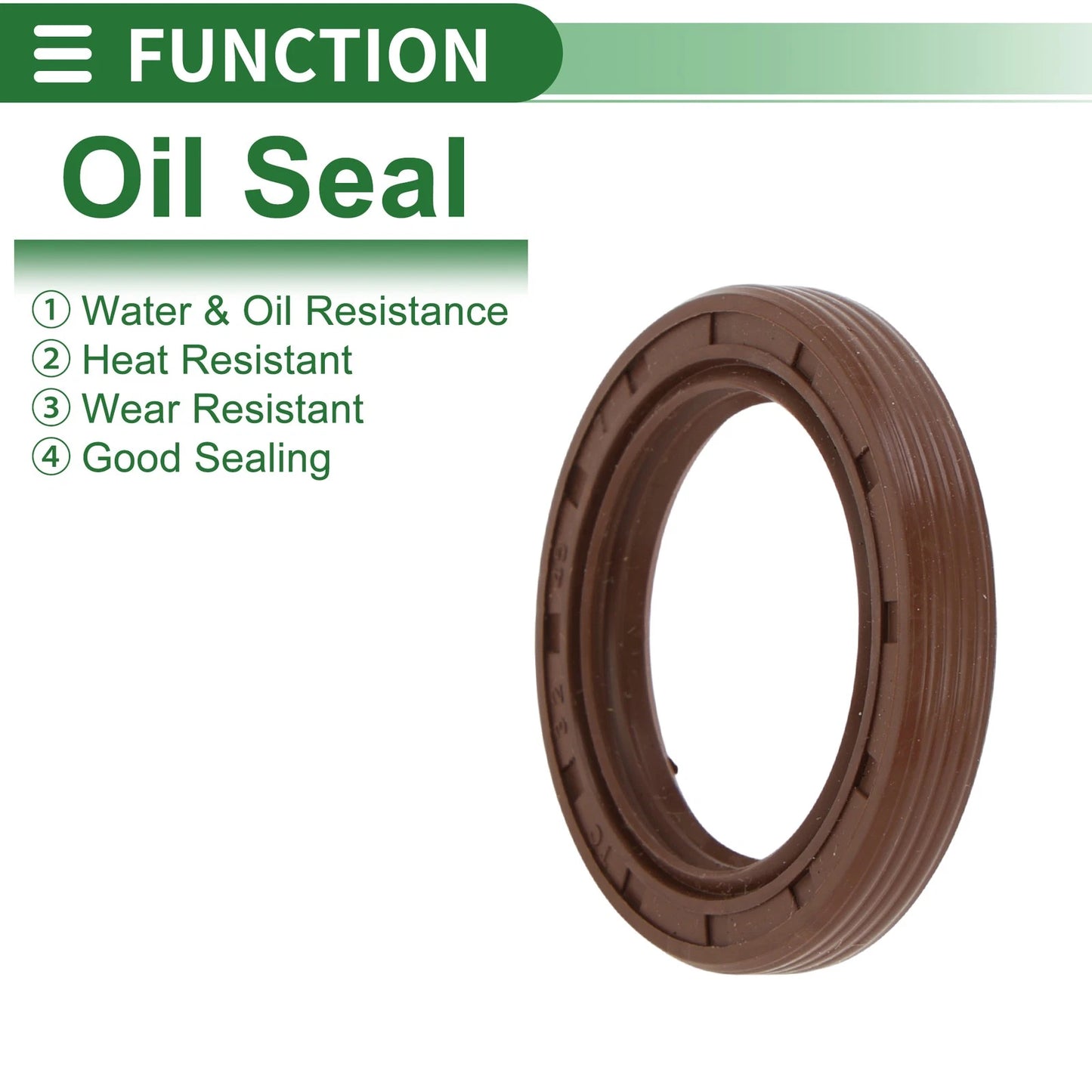 Oil Seal FKM Rubber 32x45x7mm High Pressure Brown 5 Pcs