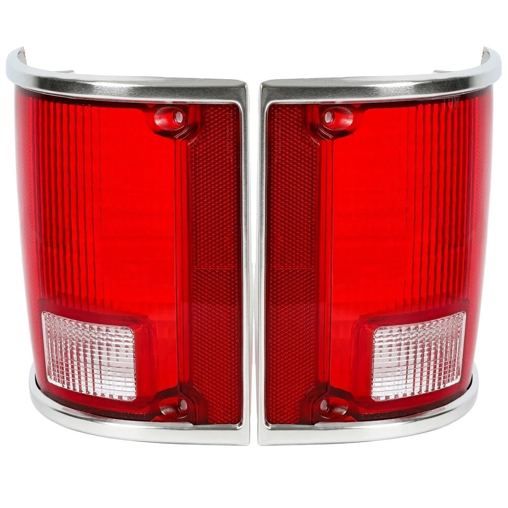 Left & Right Tail Light Lens for Chevrolet C10 C20 C30 Suburban Jimmy (1973-1991)