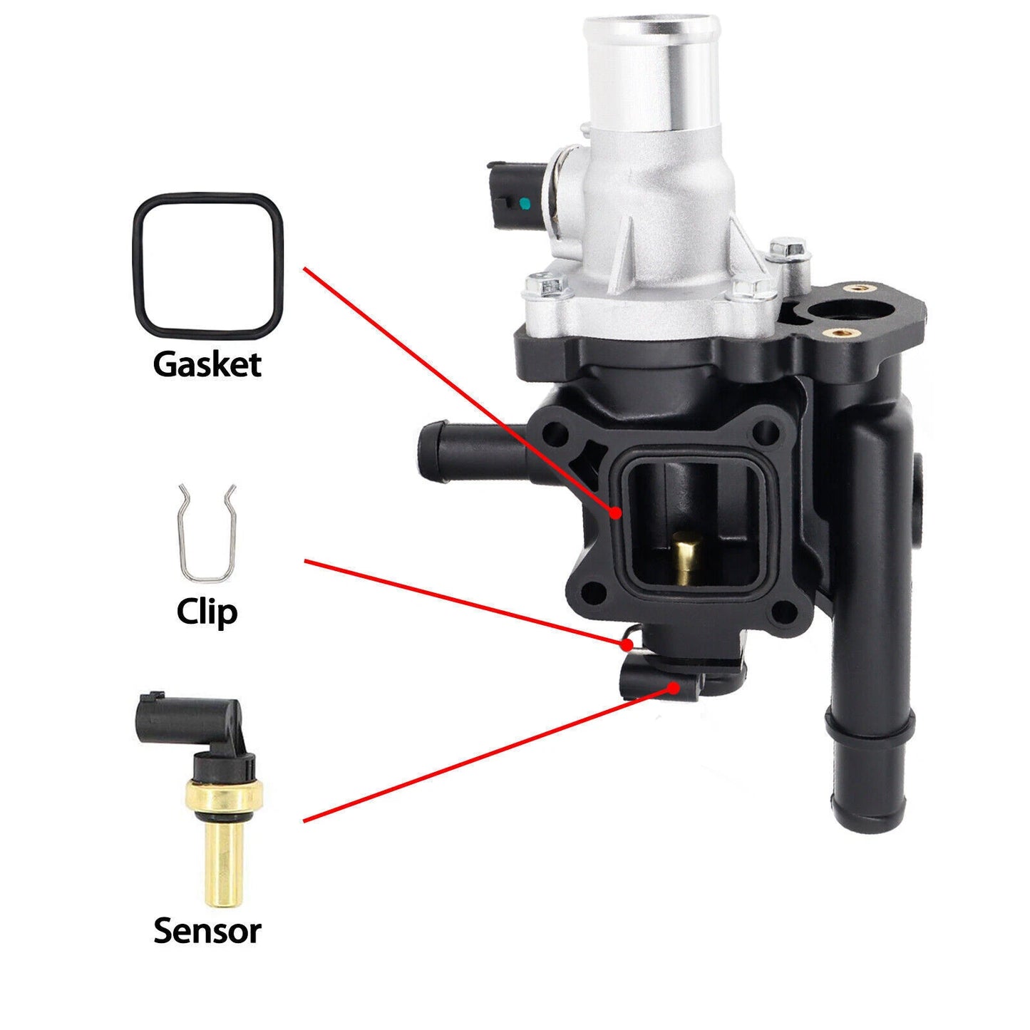 Thermostat Assembly Water Outlet for Chevrolet Sonic Cruze (2012–2016)