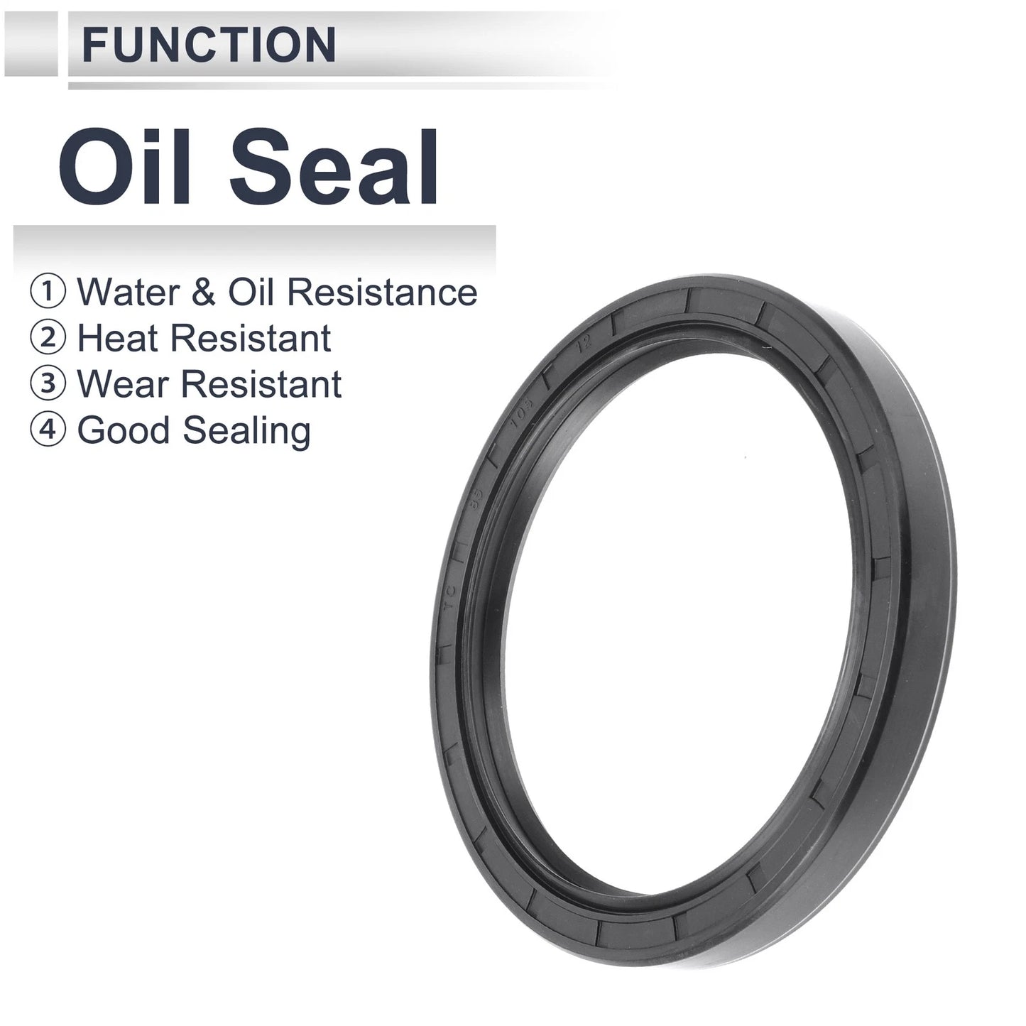 Oil Seal / 85x105x12mm / Nitrile Rubber Black 5 Pcs