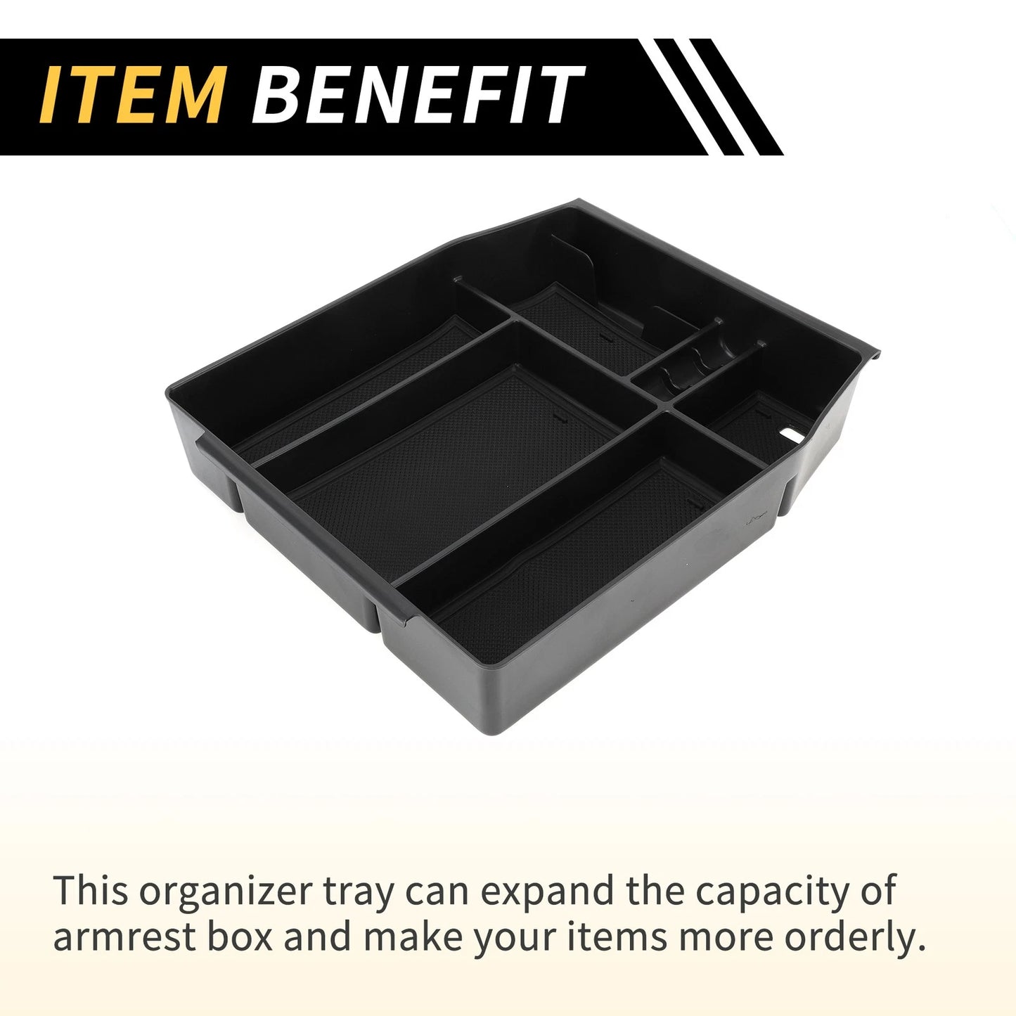 Center Console Organizer Insert Tray for Ford F150 (2021-2024) Black