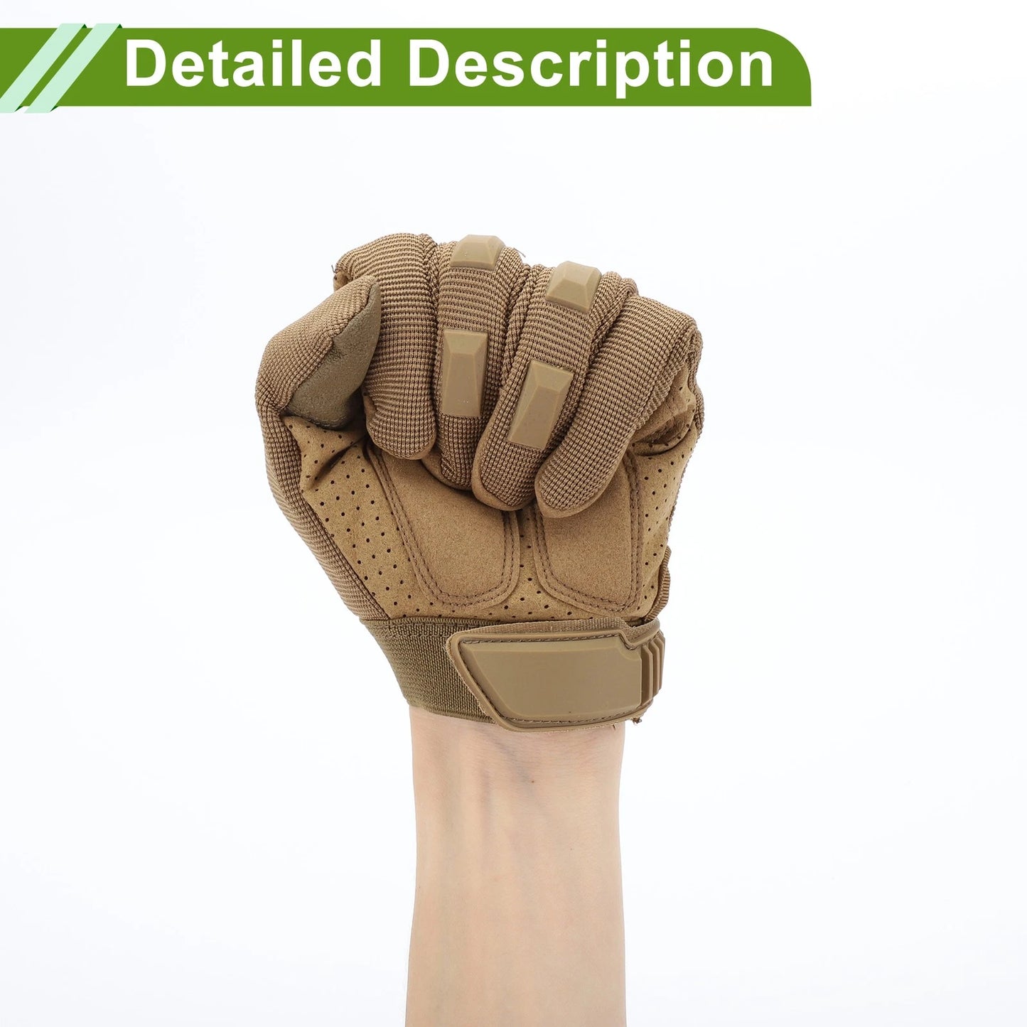 1 x Universal L Motorcycle Gloves for Outdoor On-Road/Off-Road/Mountain Brown