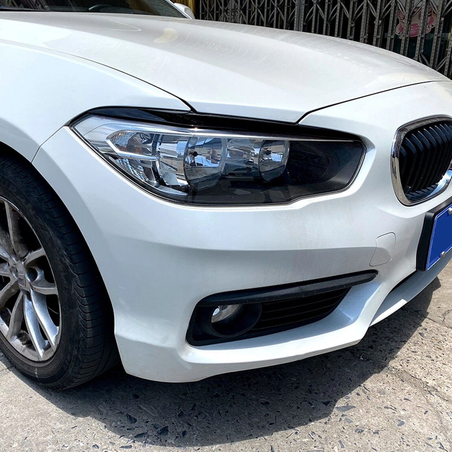 2 x Headlight Eyelid Trim Covers Gloss Black for BMW F20 F21 (2015-2019)