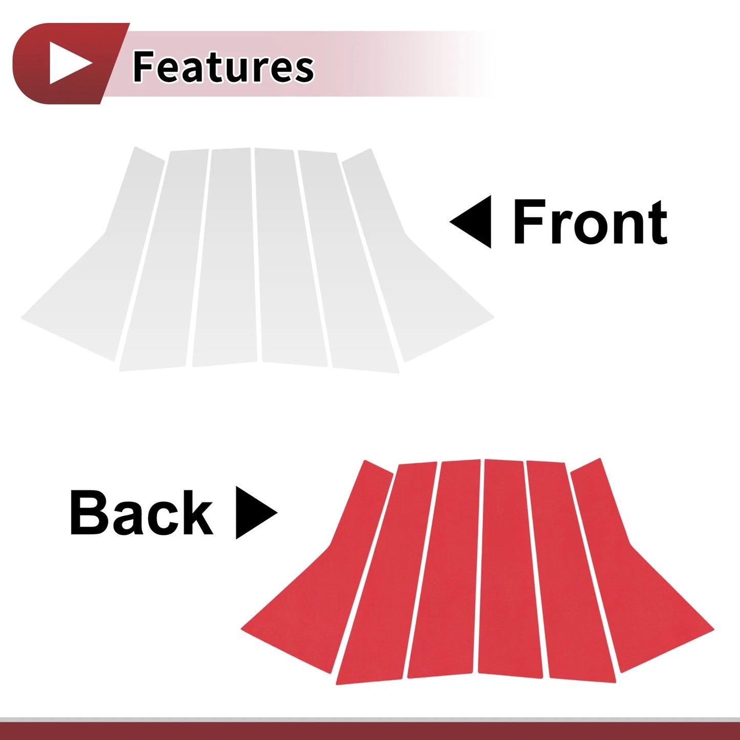 Door Pillar Window Trim for Nissan Pathfinder Silver Tone (2005-2012)
