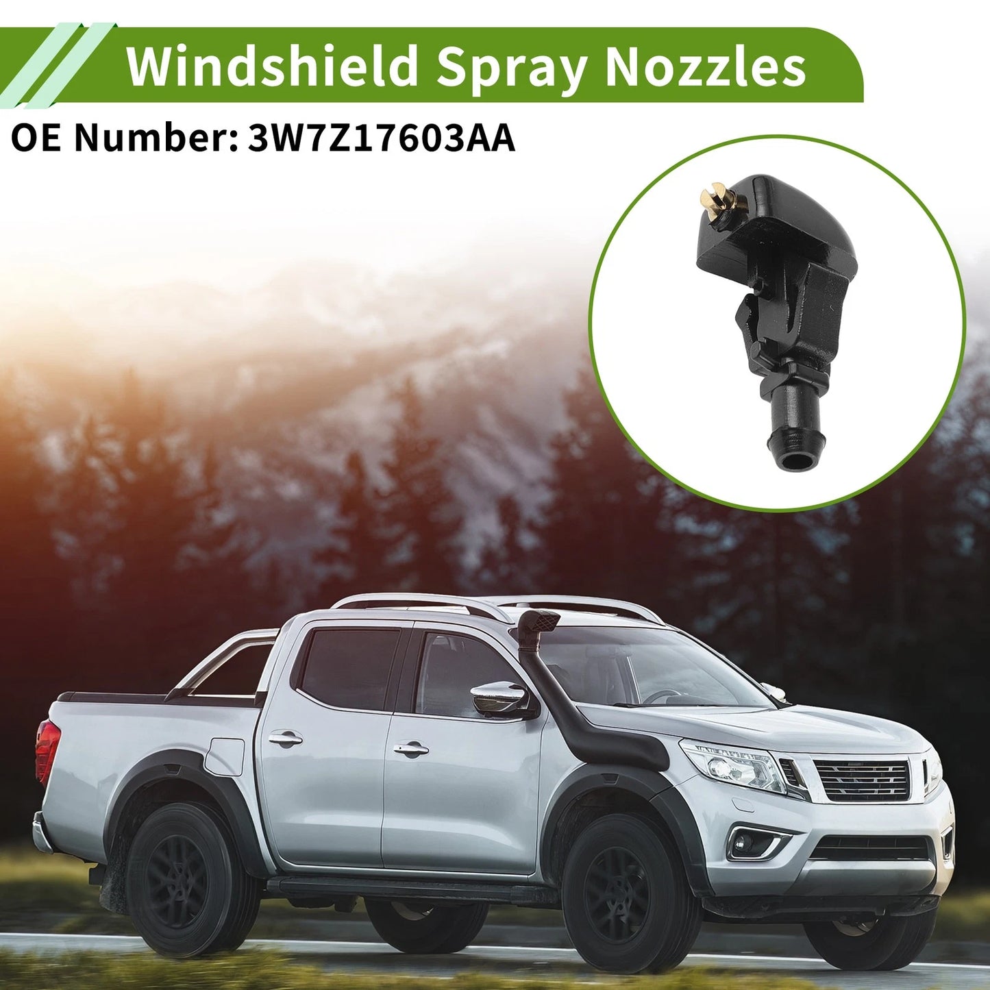 Windshield Washer Nozzle & Hose Connector for Ford (2003-2007)