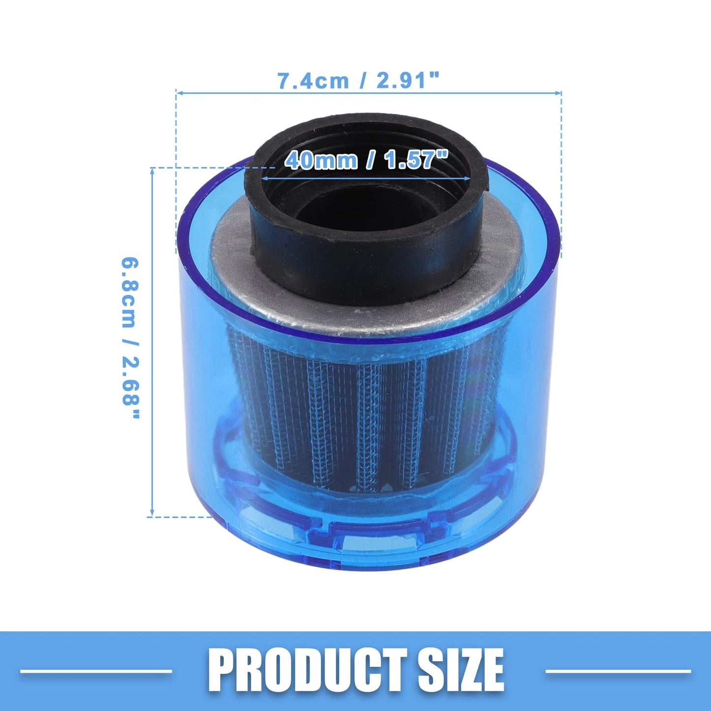Air Filter Cleaner Straight 40mm/1.57 for 110-125cc Blue 2x Motorcycles