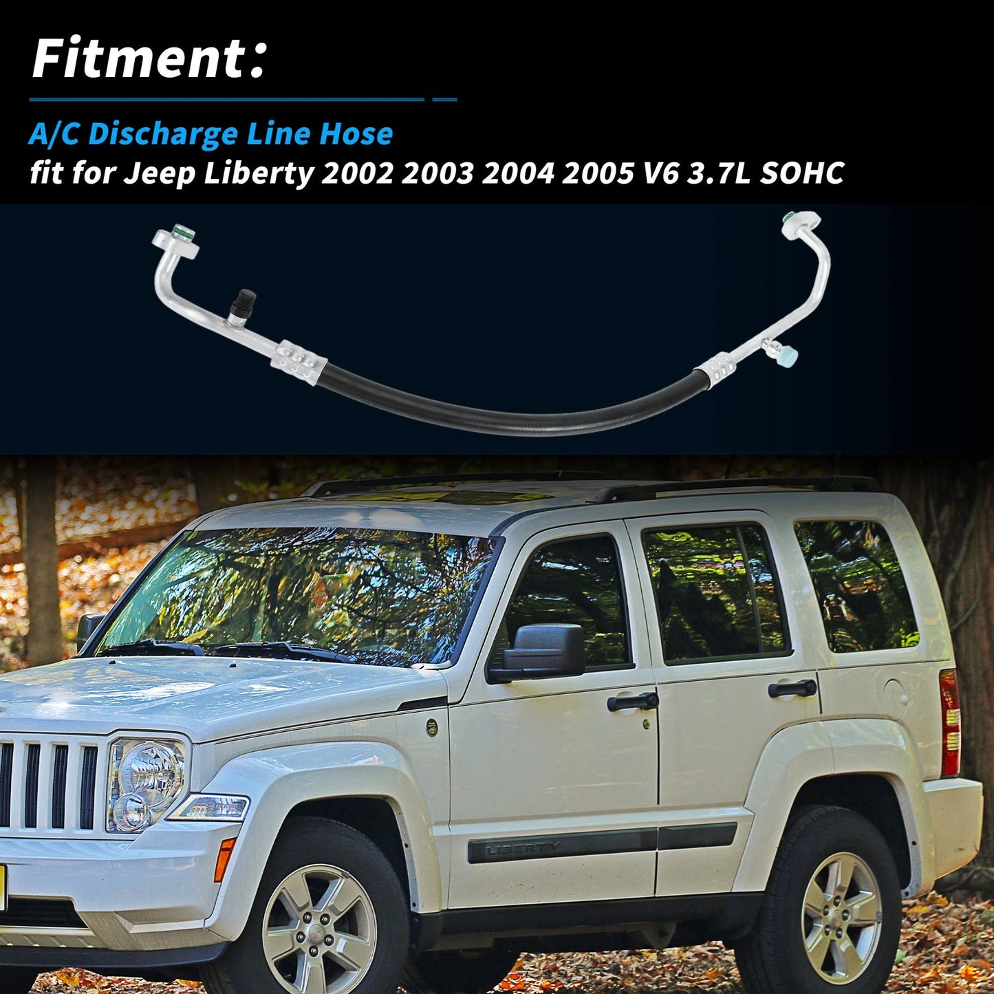 A/C Discharge Line Hose for Jeep Liberty 2002-2005 V6 3.7L No.55037801AB