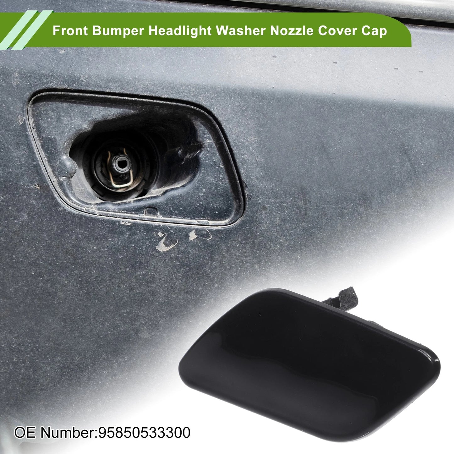 Left Washer Nozzle Cover Cap for Porsche Cayenne 92A Black