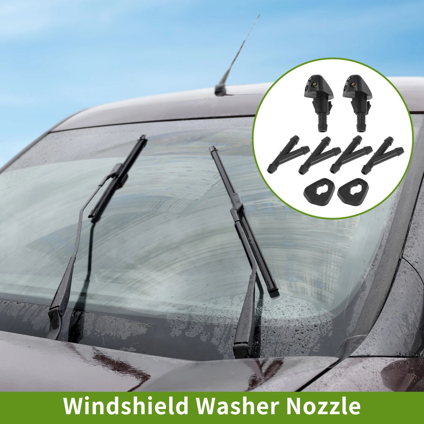 Windshield Washer Nozzle & Hose Connector for Suzuki