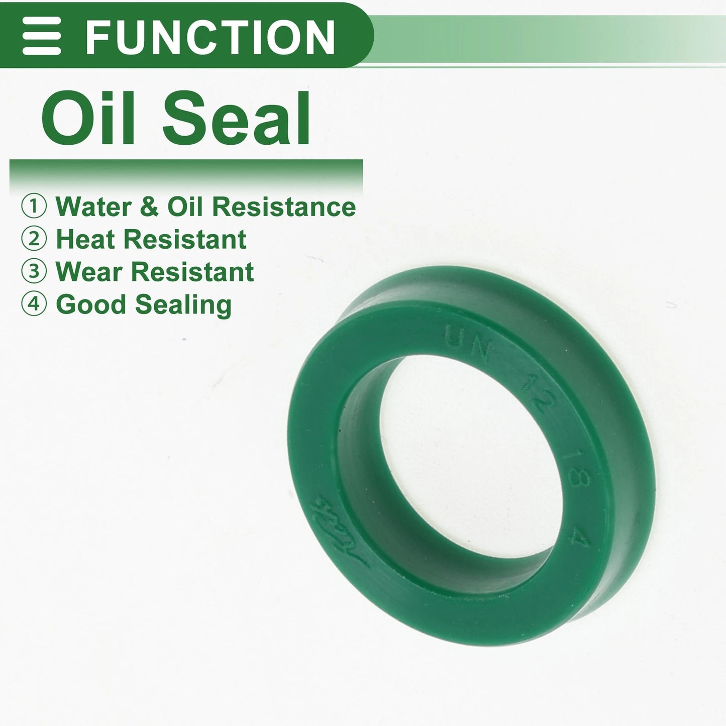 Oil Seal 12x18x4mm TPU Seal Ring Rotary Shaft Green 5 Pcs