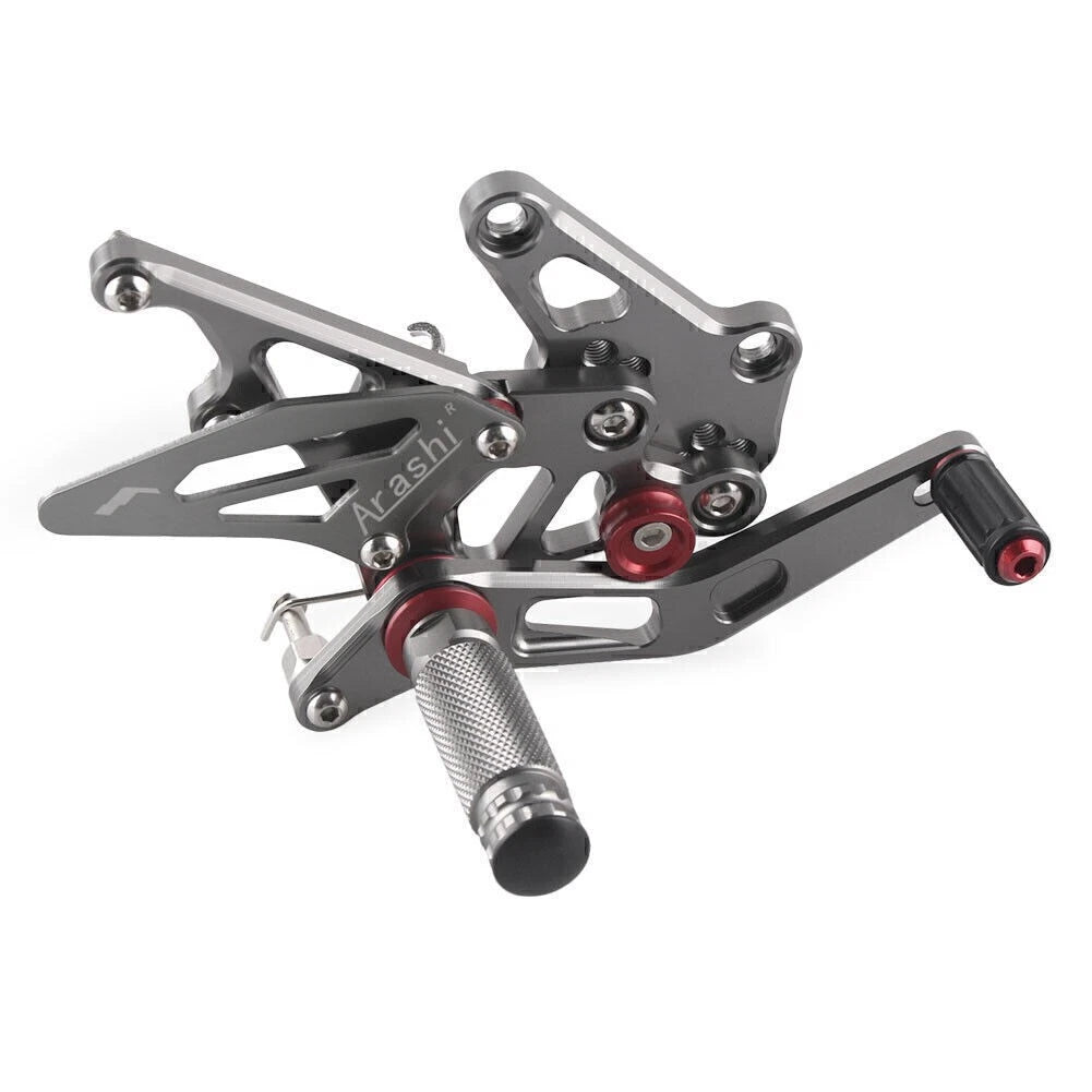 Rearsets Footpegs Footrests for Suzuki Hayabusa GSX1300R (1999-2023) Grey