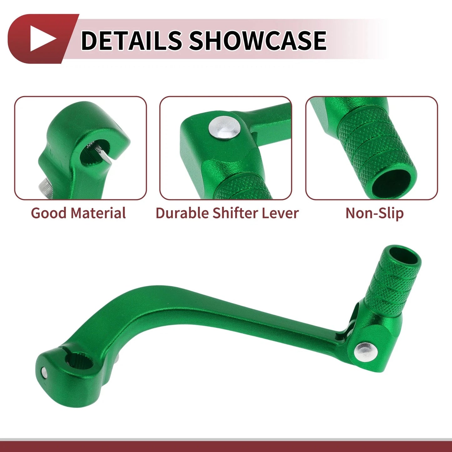 Folding Motorcycle Gear Shifter Lever Green for Honda CRF110F (2013–2018)