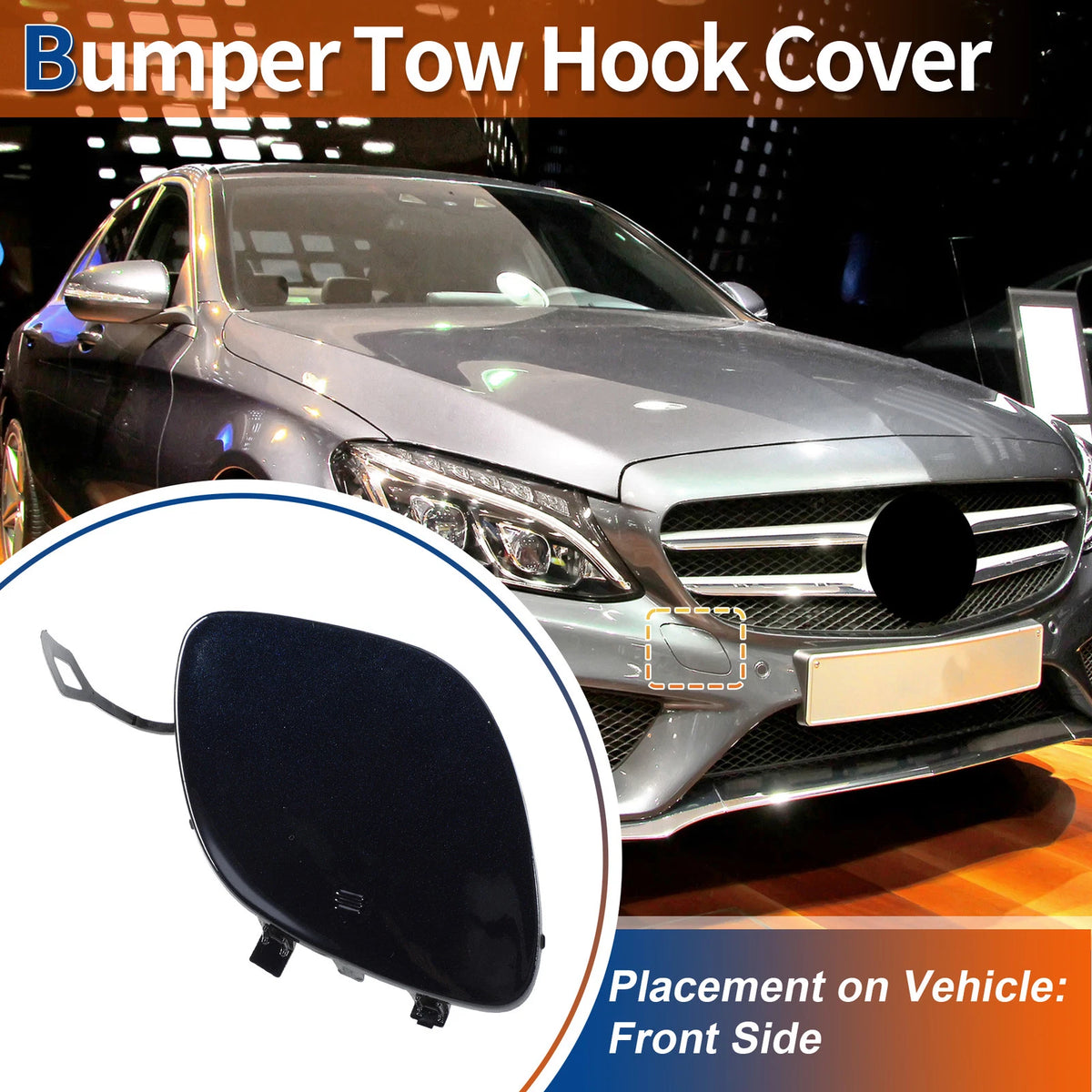 Car Bumper Tow Hook Cover for Mercedes-Benz (2019-2023) - Caliche Blue