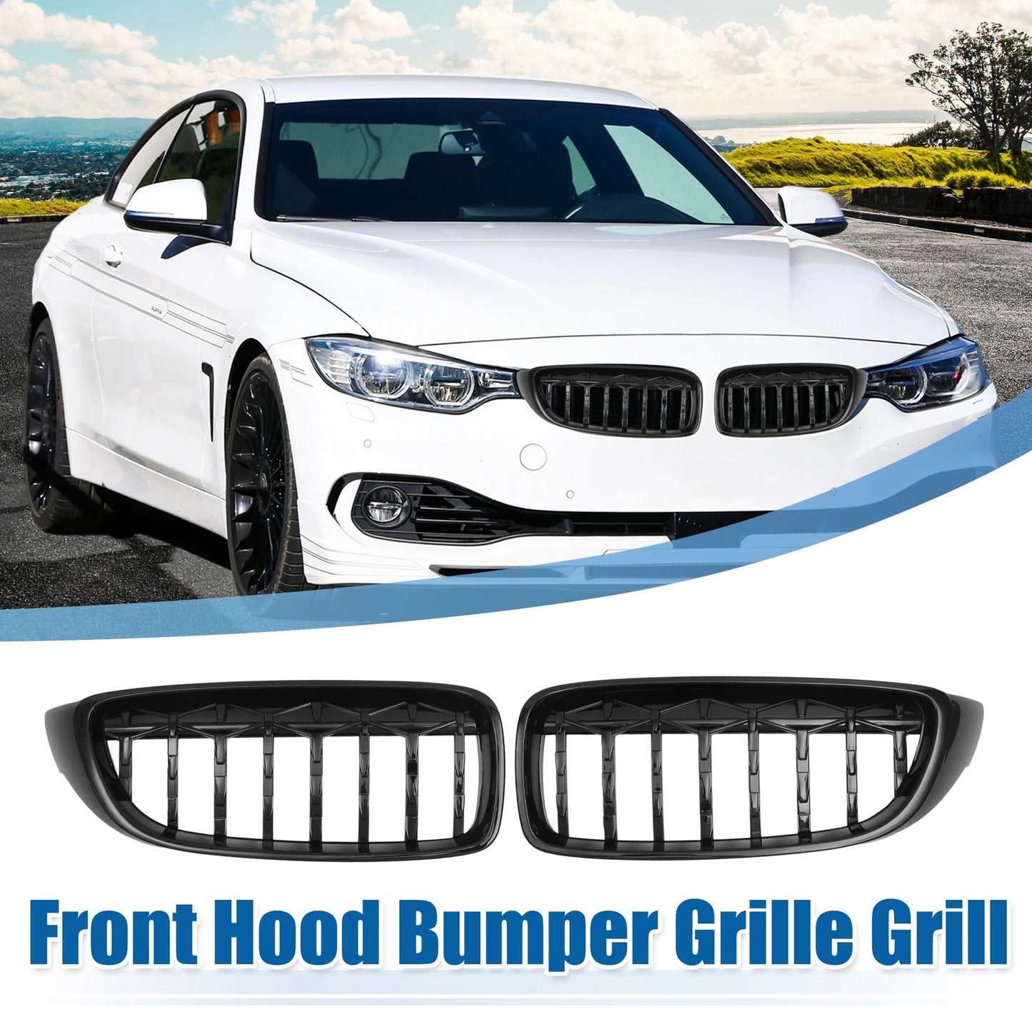 Front Hood Bumper Grille Grill for BMW 428i xDrive 430i xDrive 440i
