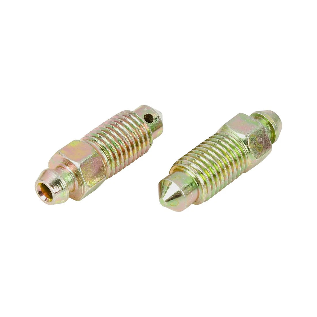 2 x M10x1.25mm Banjo Bolt Bleeder Screw with Cap for Motorcycle