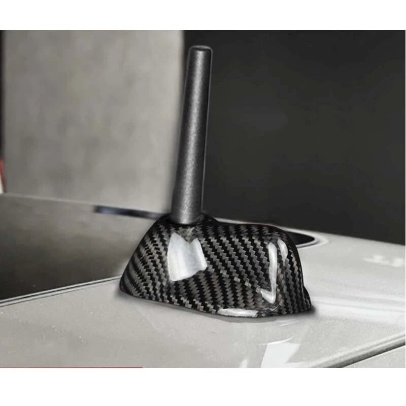Carbon Fiber Roof Antenna Cover Caps Trim fit For Mini Cooper R56LCI 2007-2013