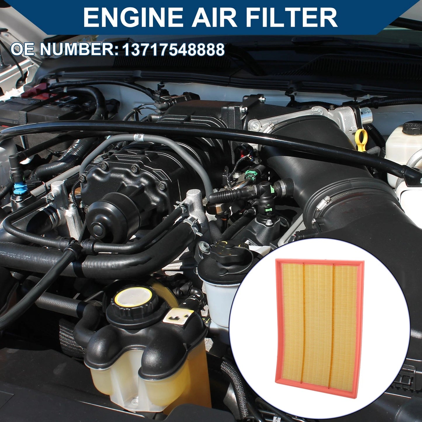 Air Filter 3.0L for BMW X5 (2007-2008) 1 Pc