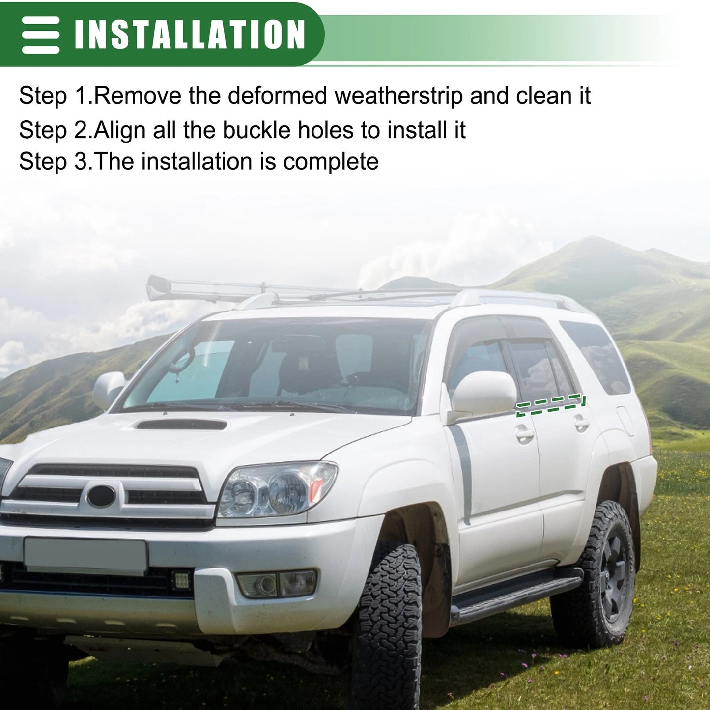Car Window Weatherstrip Trim Seal Belt for Toyota (Fits Various Models)