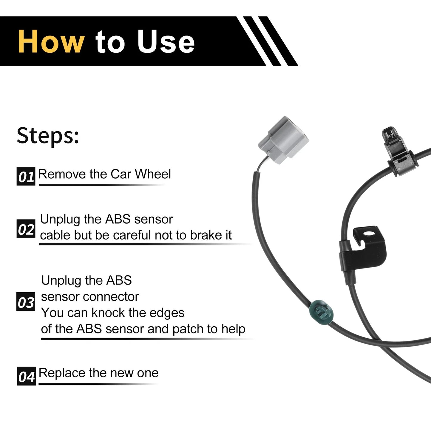 ABS Wheel Speed Sensor for Mitsubishi L200 (2008-2015) Rear Right