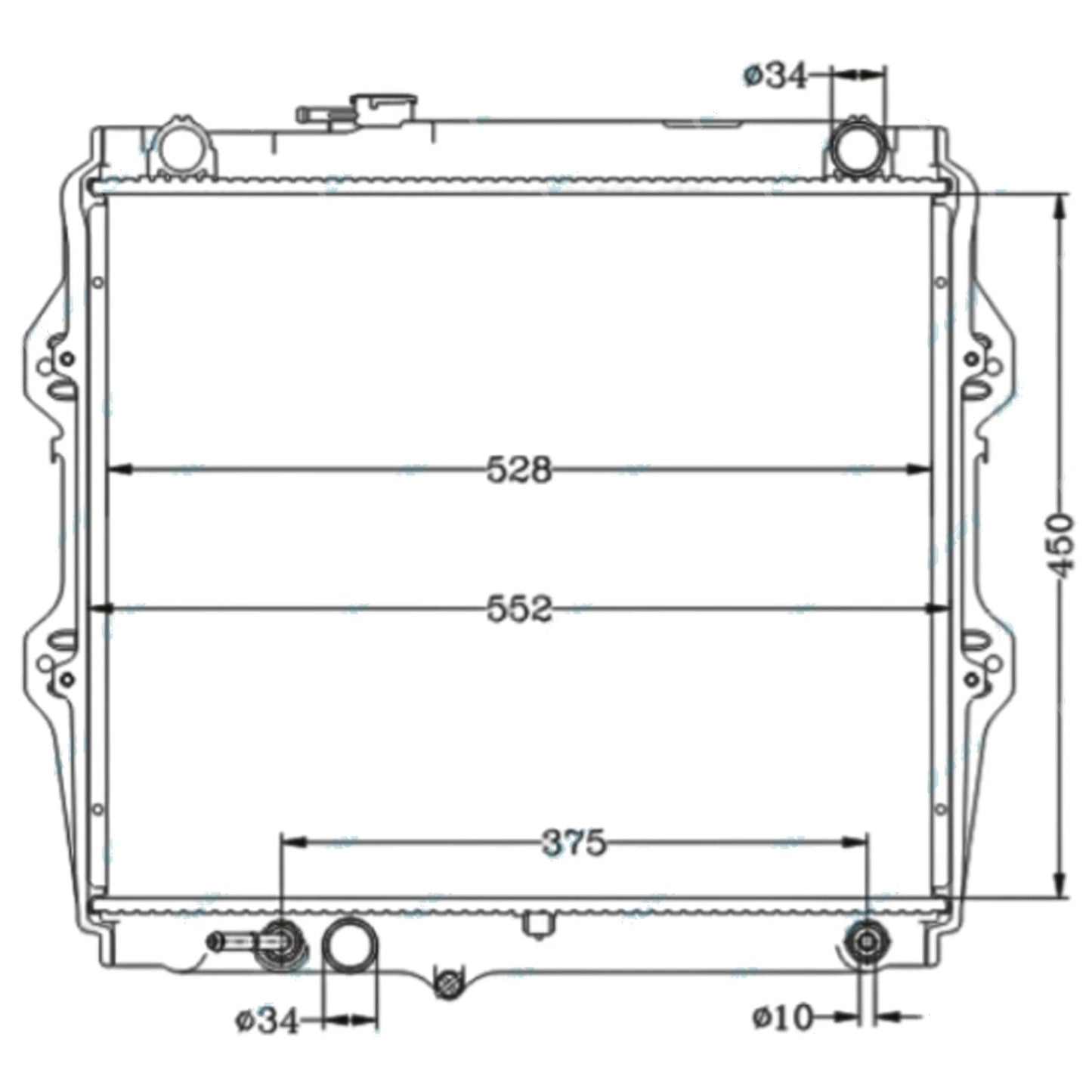 Radiator for Toyota Hilux RZN149R RZN154R 2.7L 3RZ-FE (1997-2005)