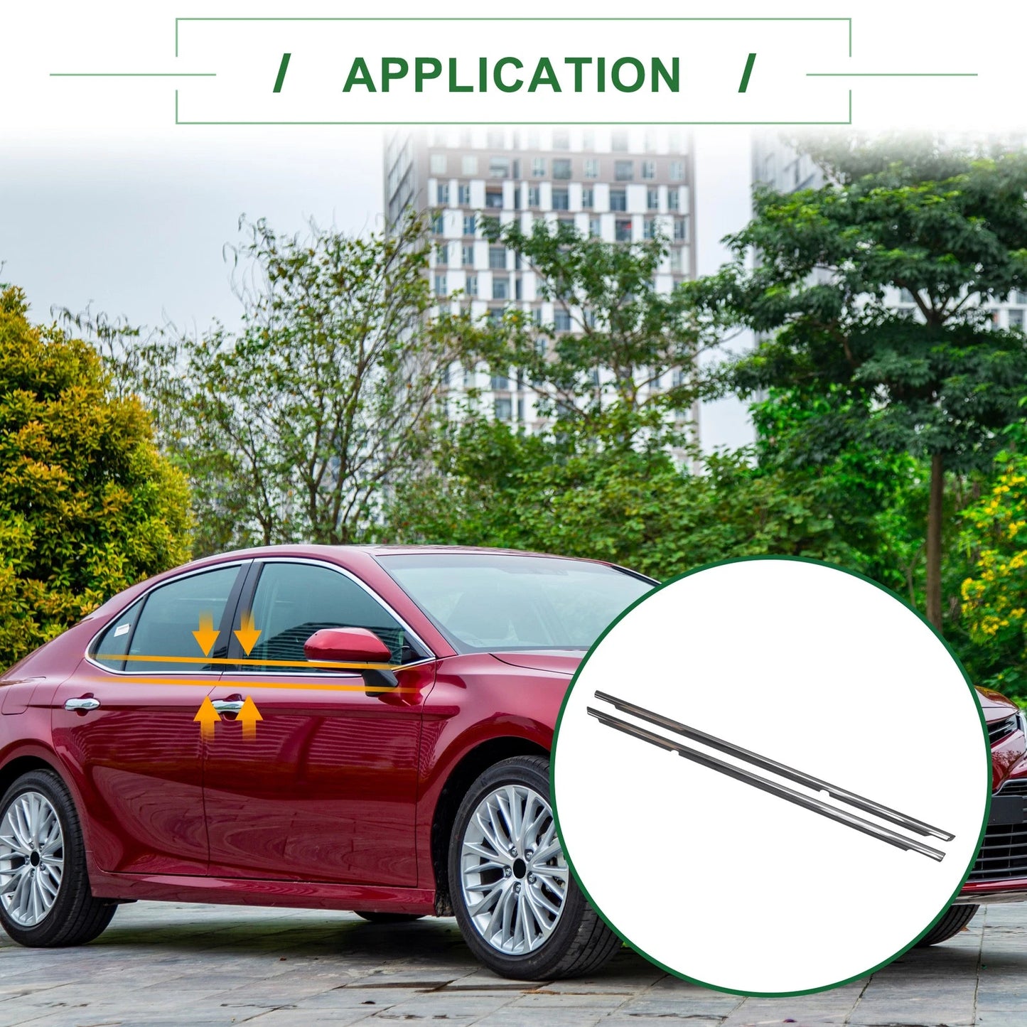 2 x Rear Left & Right Weatherstrip Window Seal for Toyota Camry (2002–2006)