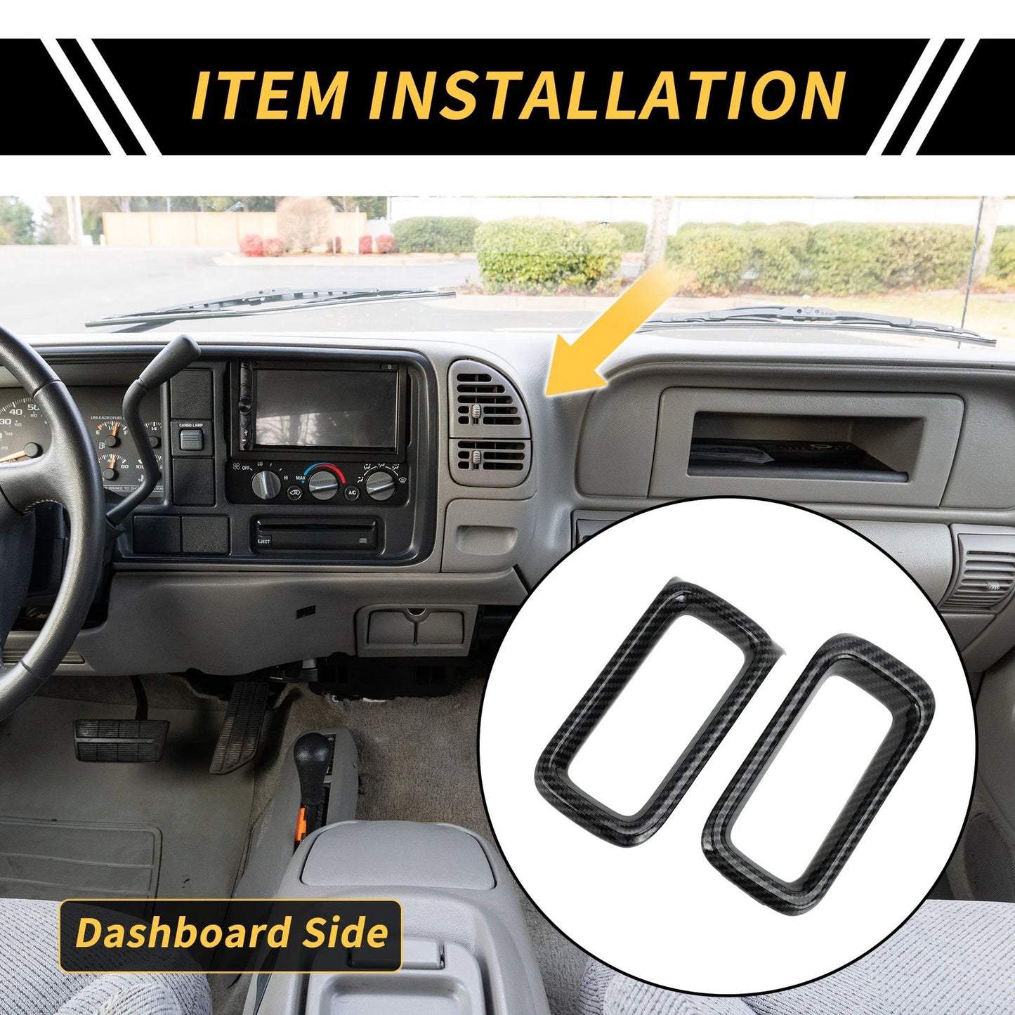 Carbon Fiber Air Vent AC Outlet Cover Trim for Ford Maverick (2022-2024)