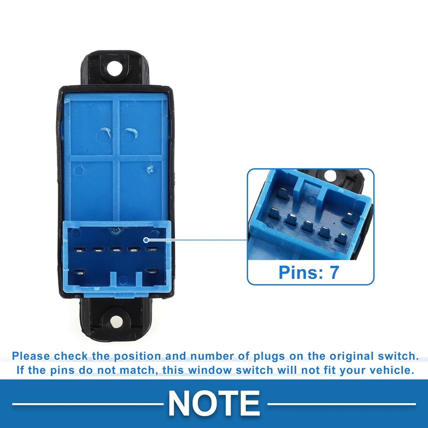 Power Window Switch for Kia Rio 2011-2016 ()