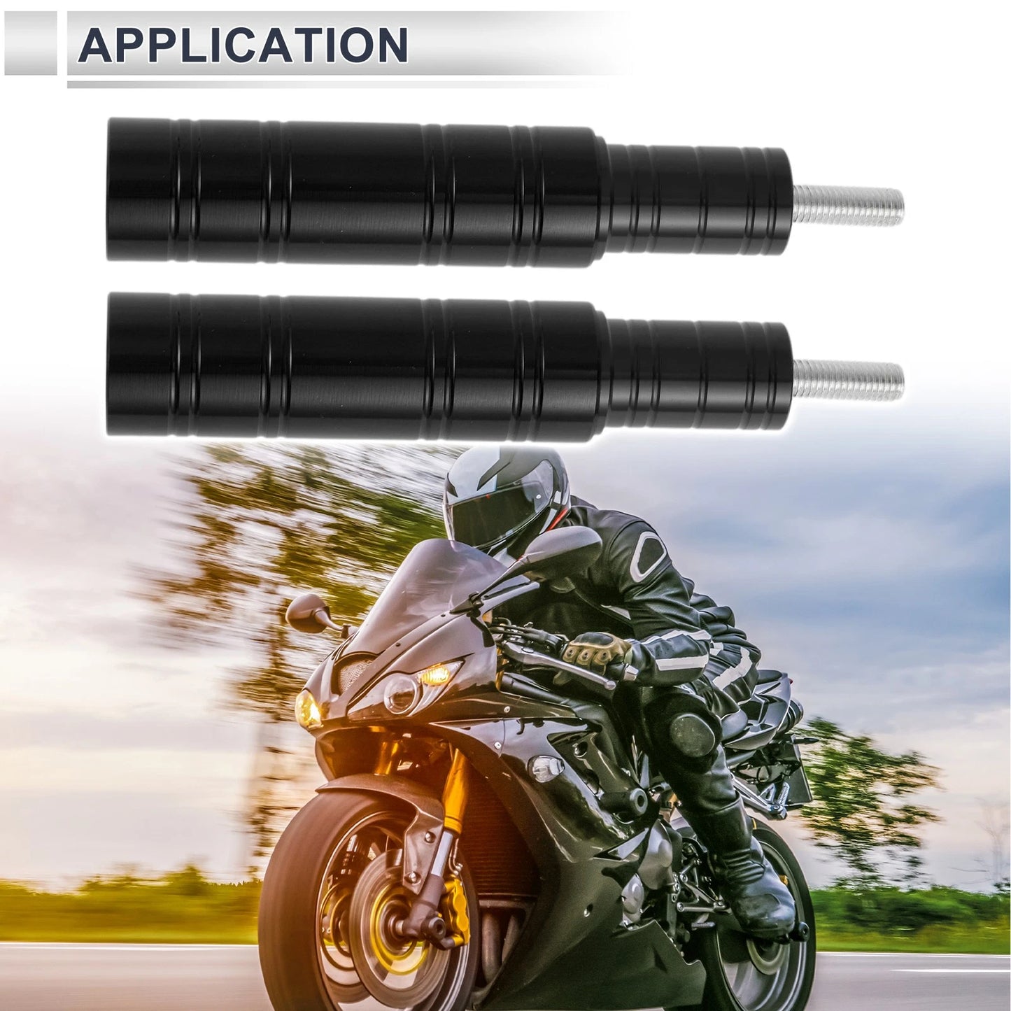 Bolt 10.5mm Aluminum Alloy Motorcycle Slider Frame 2 x Set