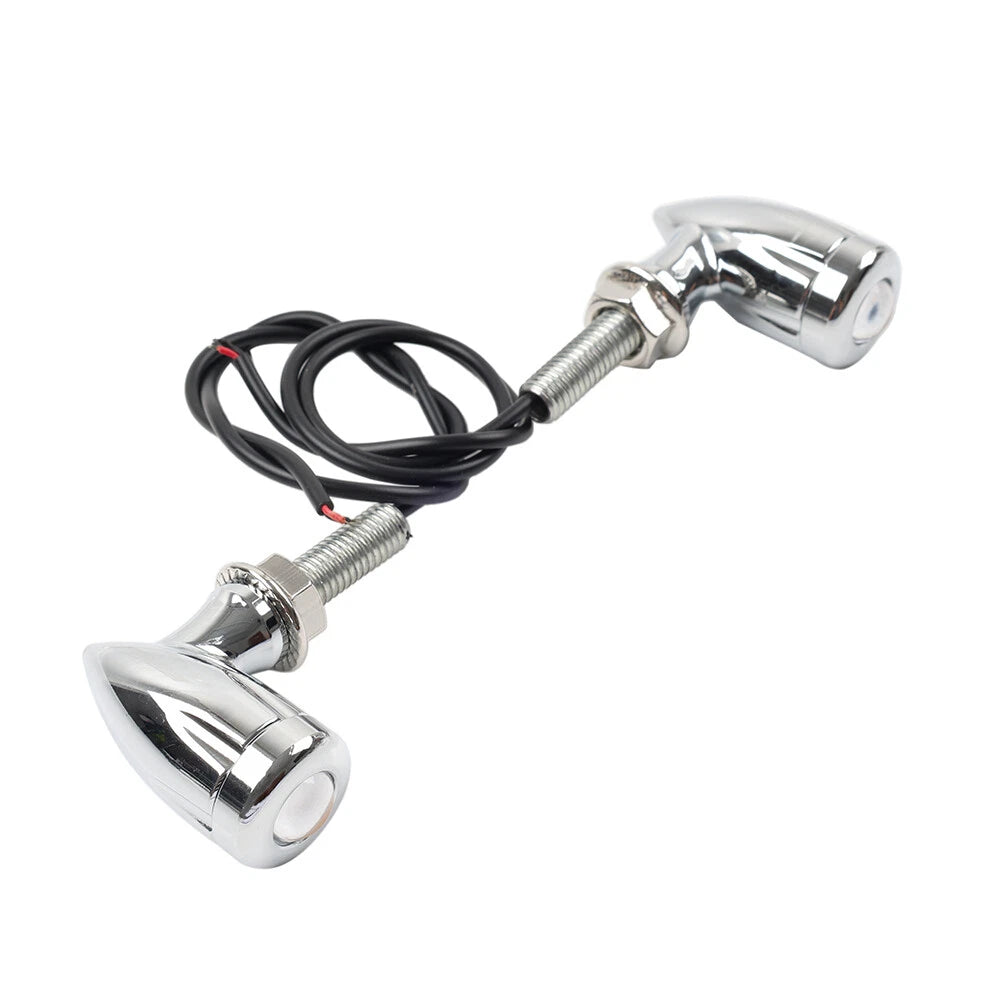 Mini Turn Signal Light Blinker 8mm Chrome for Bobber Cafe Racer