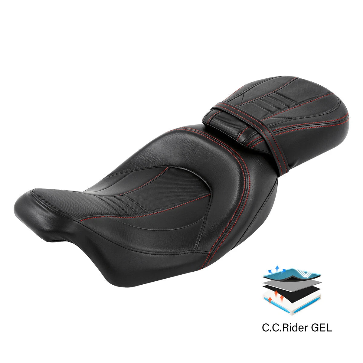 Driver Passenger Gel Seat for Harley Touring Road King Special (2009-2023)