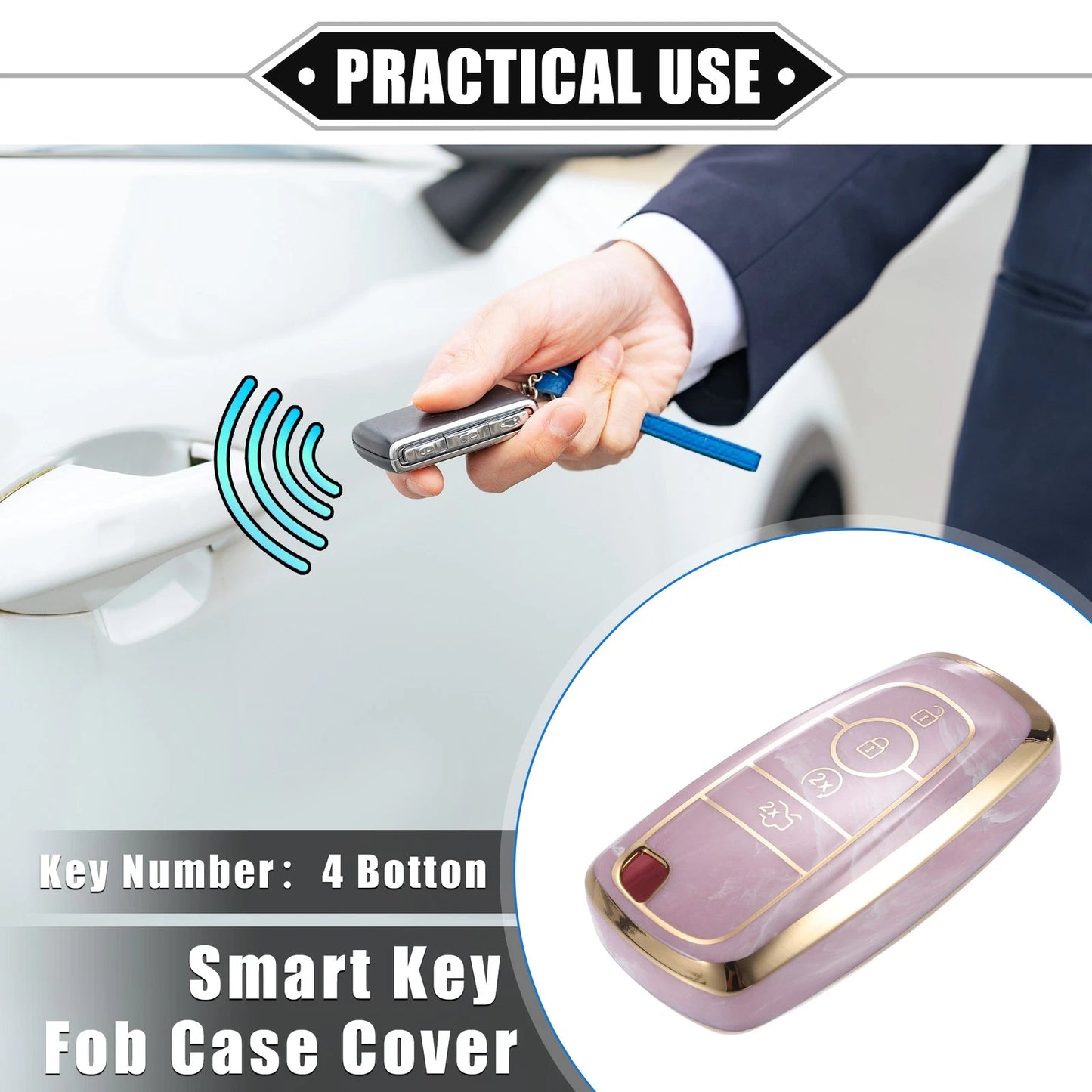 TPU Key Fob Cover Case for Ford Explorer, Ecosport, Mustang