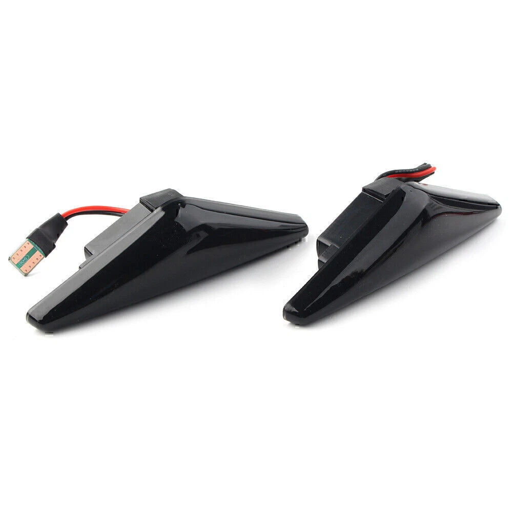 Dynamic Flow Black Marker Side Turn Signal LED Amber Lights for Ford Focus (1998-2004)