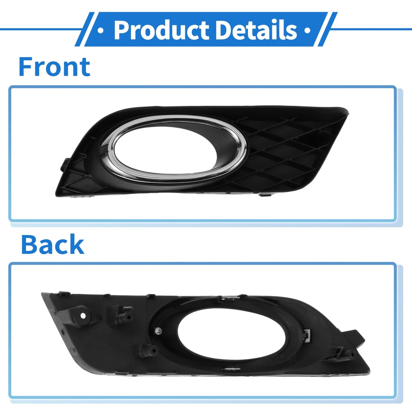 Front Right Fog Light Grill for Honda Civic (2012-2013)