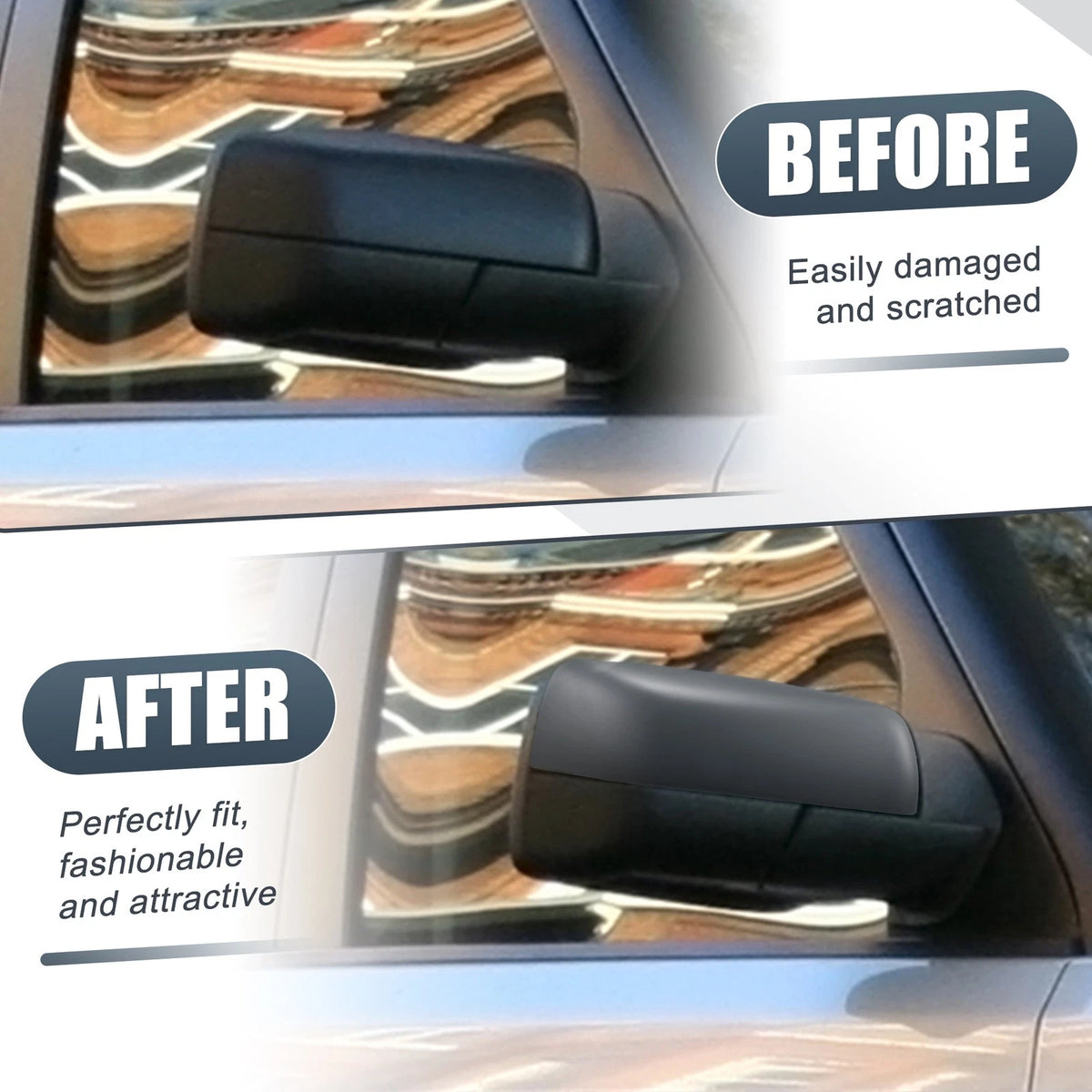 Gray Right Side Mirror Cover Caps for Land Rover Range Rover Sport Discovery