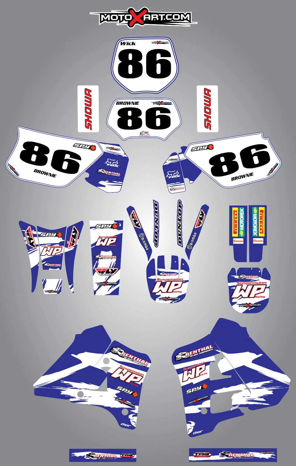 Custom Graphic Kit - Safari Style for Yamaha DT125 1991-2003 Stickers