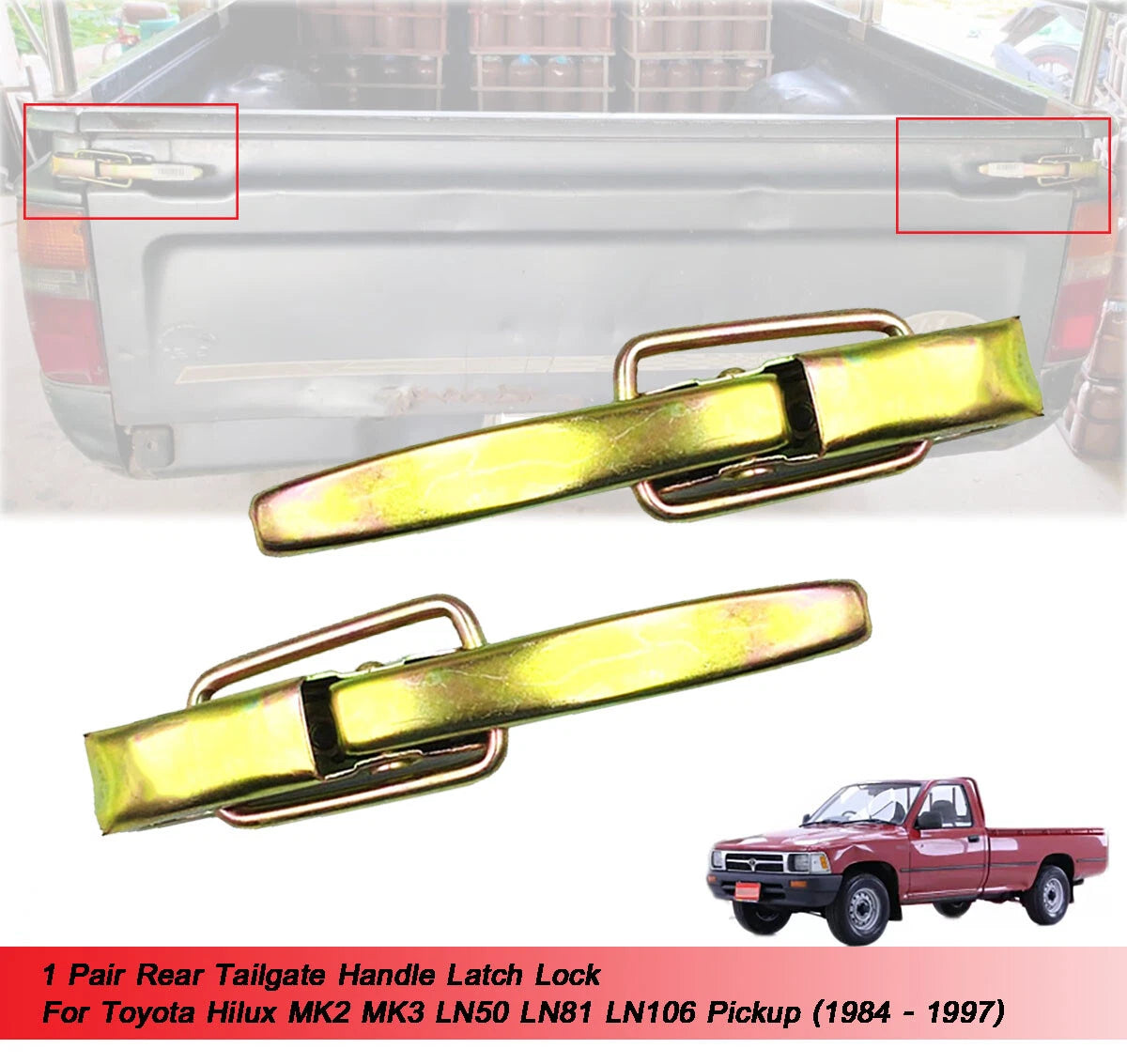 Tailgate Handle Latch for Toyota Hilux MK2 MK3 (1984-1997)