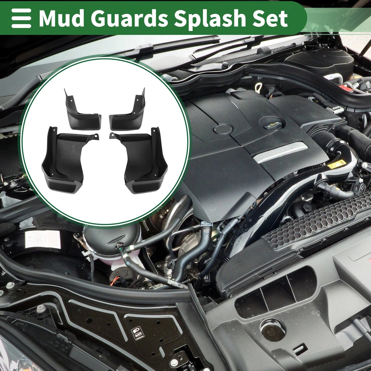 Mud Flaps Splash Guards Front & Rear for Honda Spirit (2015-2019)