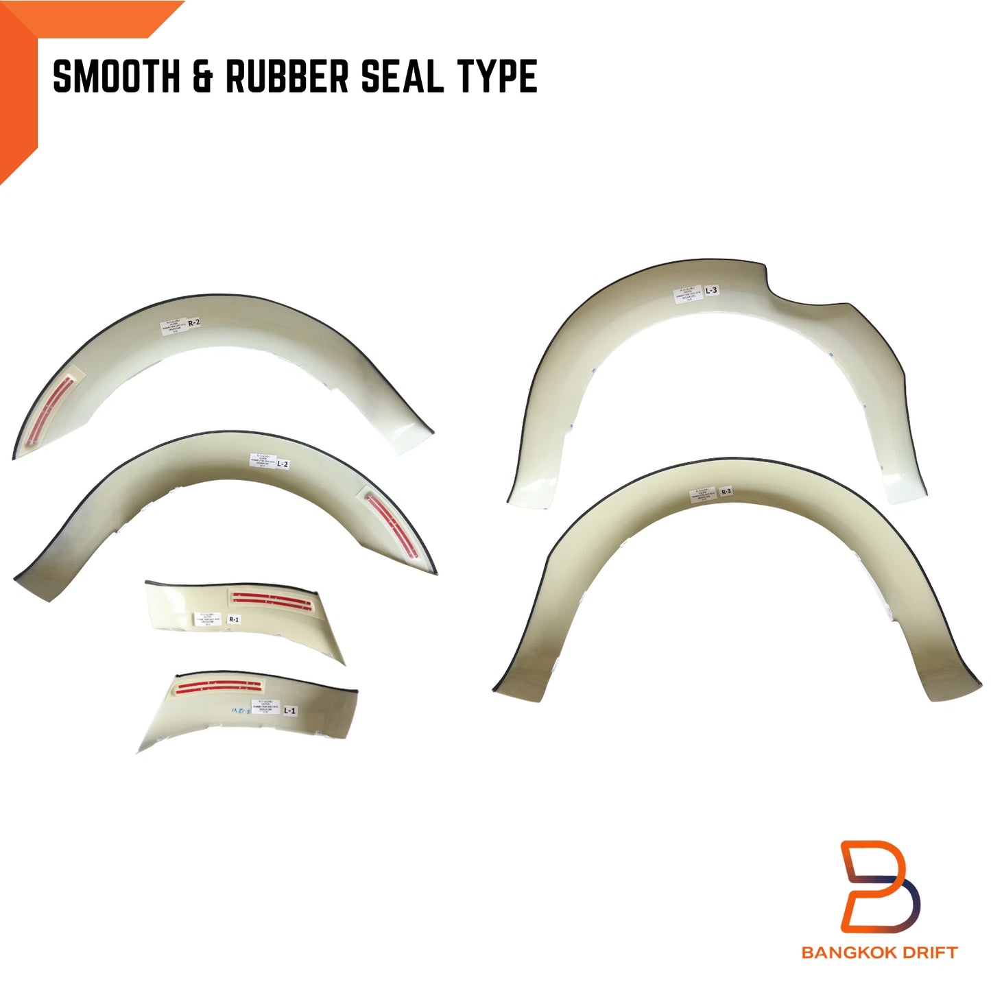 18G Silver Fender Flares for Ford Ranger Ute T6 PX (2012-2015)